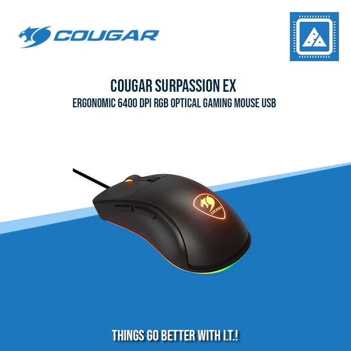 COUGAR SURPASSION EX ERGONOMIC 6400 DPI RGB OPTICAL GAMING MOUSE USB COUGAR SURPASSION EX ERGONOMIC 6400 DPI RGB OPTICAL GAMING MOUSE USB